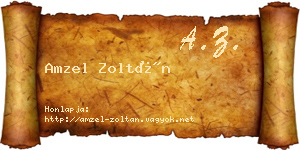 Amzel Zoltán névjegykártya