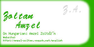 zoltan amzel business card